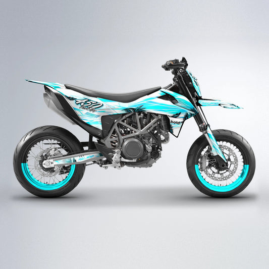 TROPIC KTM SMC 690 supermoto graphics kit in Teal