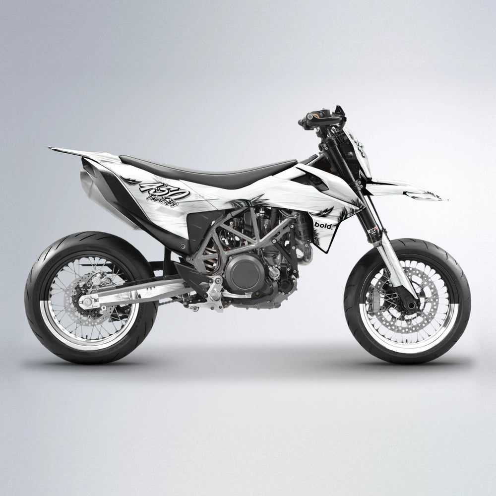 TROPIC KTM SMC 690 supermoto graphics kit in White
