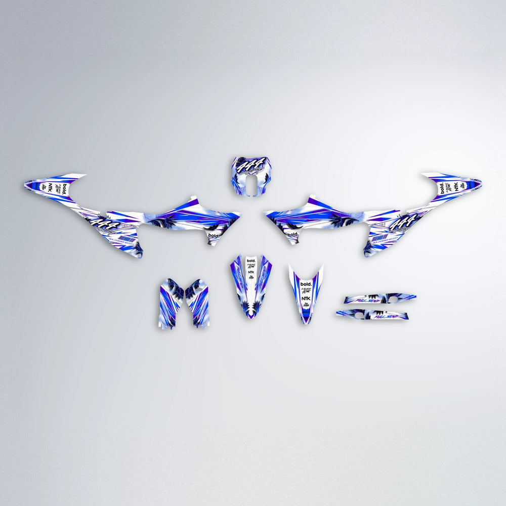TROPIC Stark Varg SM graphics kit parts layout in Blue