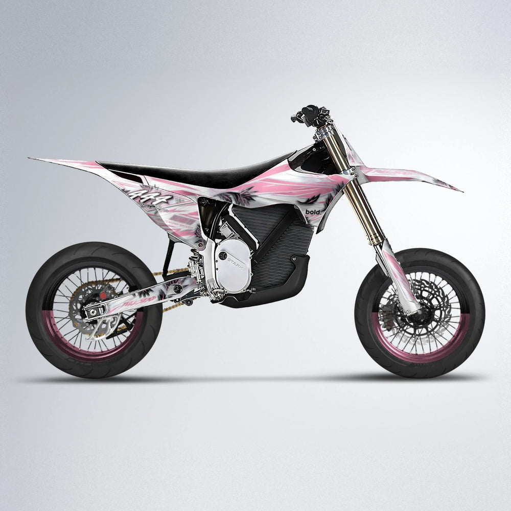 TROPIC Stark Varg SM supermoto graphics kit in Sakura Pink