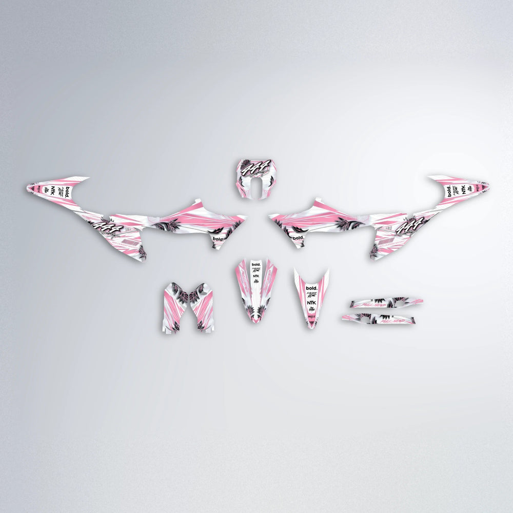 TROPIC Stark Varg SM graphics kit parts layout in Sakura Pink