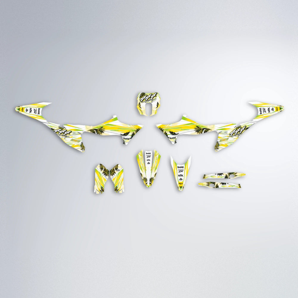 TROPIC Stark Varg SM graphics kit parts layout in Yellow