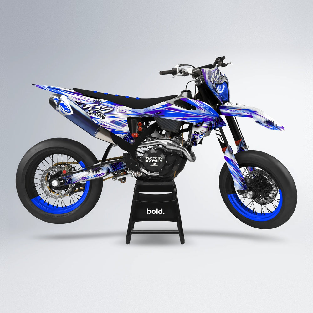 TROPIC supermoto graphics kit in Blue
