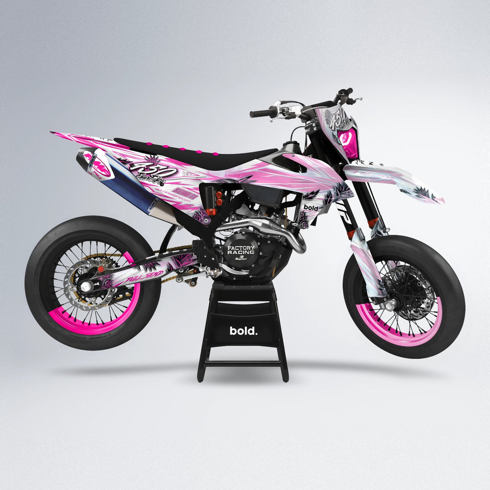 TROPIC supermoto graphics kit in Flamingo
