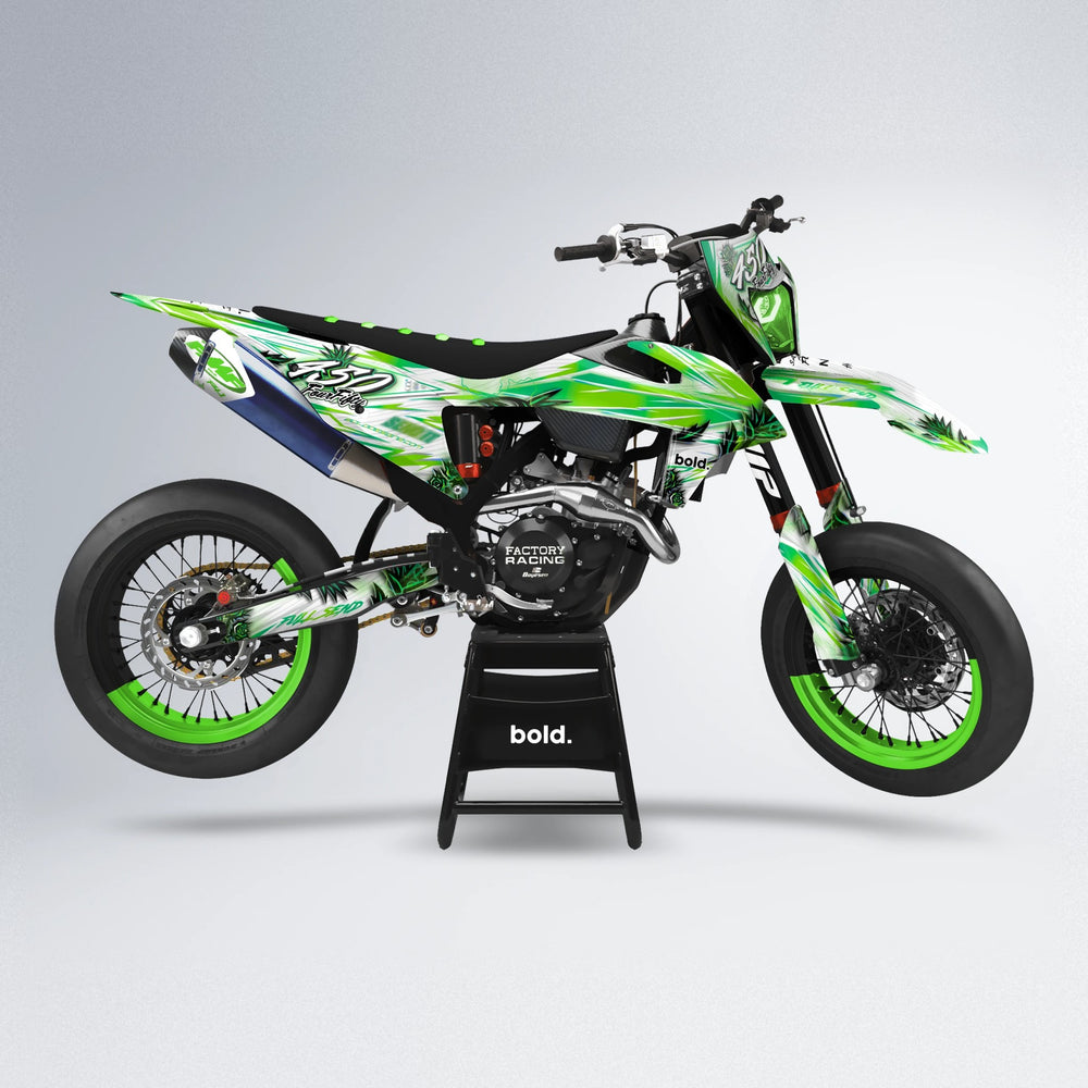 TROPIC supermoto graphics kit in Green