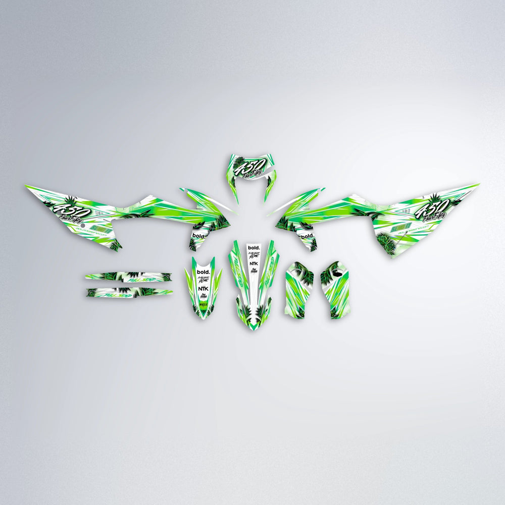 TROPIC graphics kit parts layout in Green