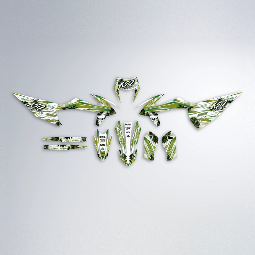 TROPIC graphics kit parts layout in Olive