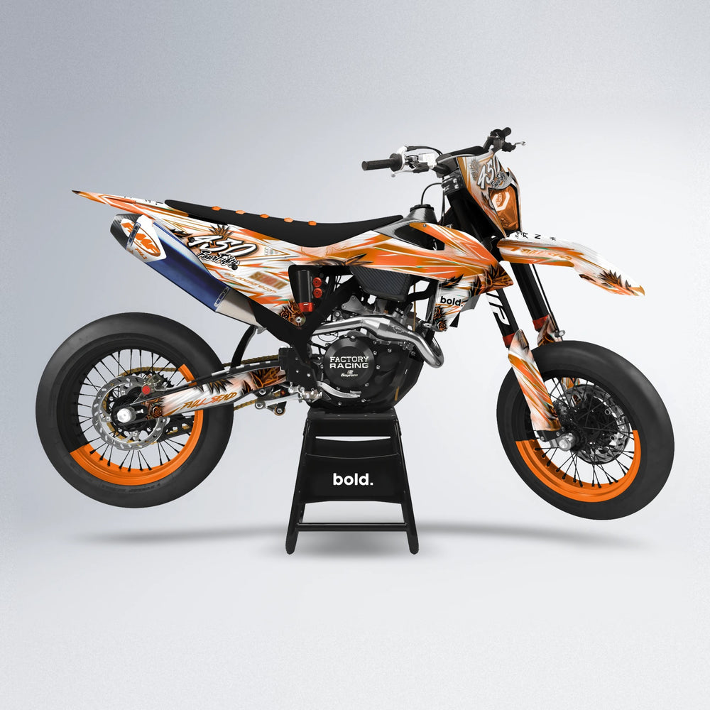 TROPIC supermoto graphics kit in Orange