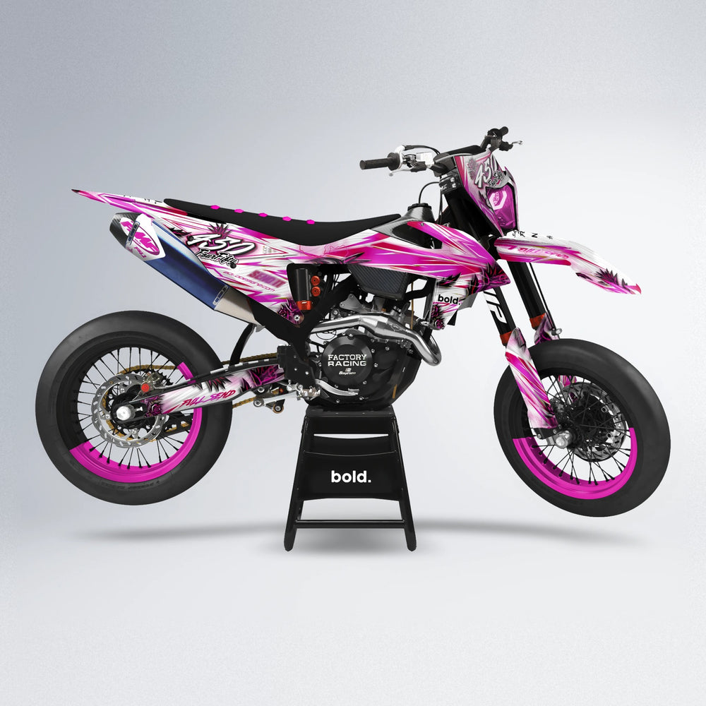 TROPIC supermoto graphics kit in Pink