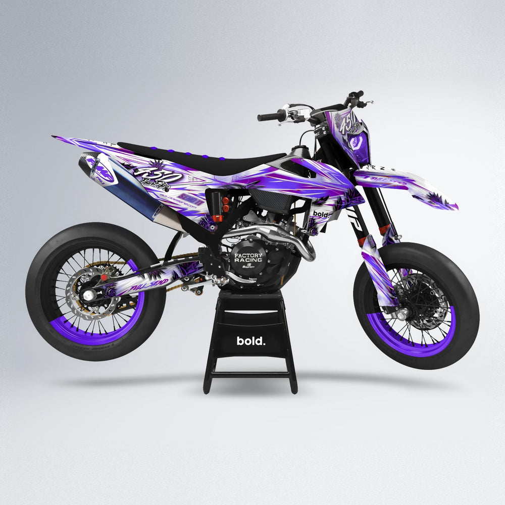 TROPIC supermoto graphics kit in Purple