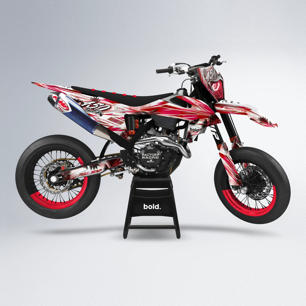 TROPIC supermoto graphics kit in Red
