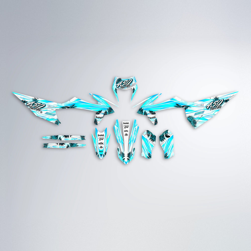 TROPIC graphics kit parts layout in Teal