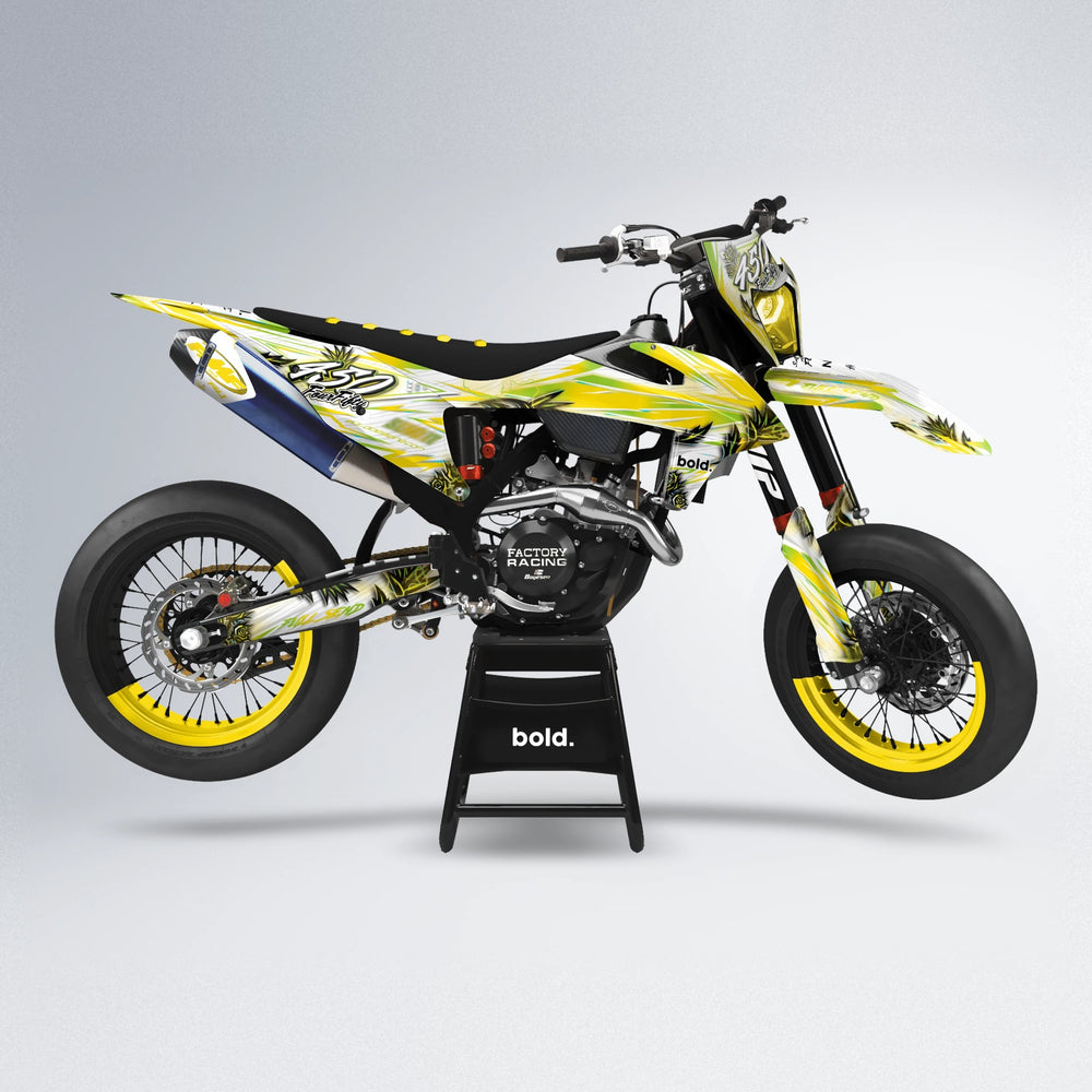 TROPIC supermoto graphics kit in Yellow
