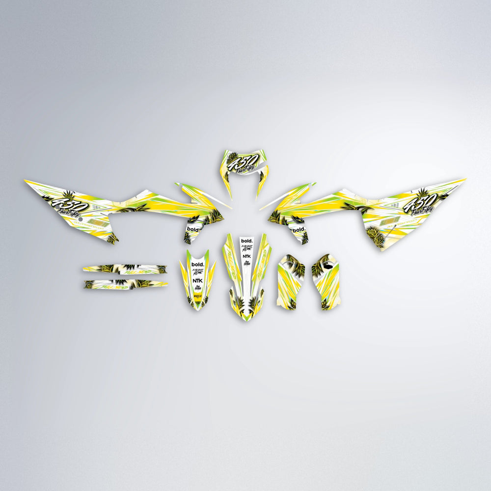 TROPIC graphics kit parts layout in Yellow