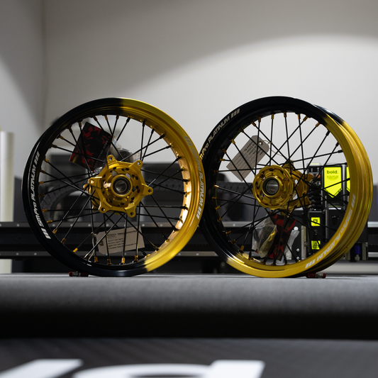 SMPRO Gold/Black | 50/50 - Supermoto Wheelset