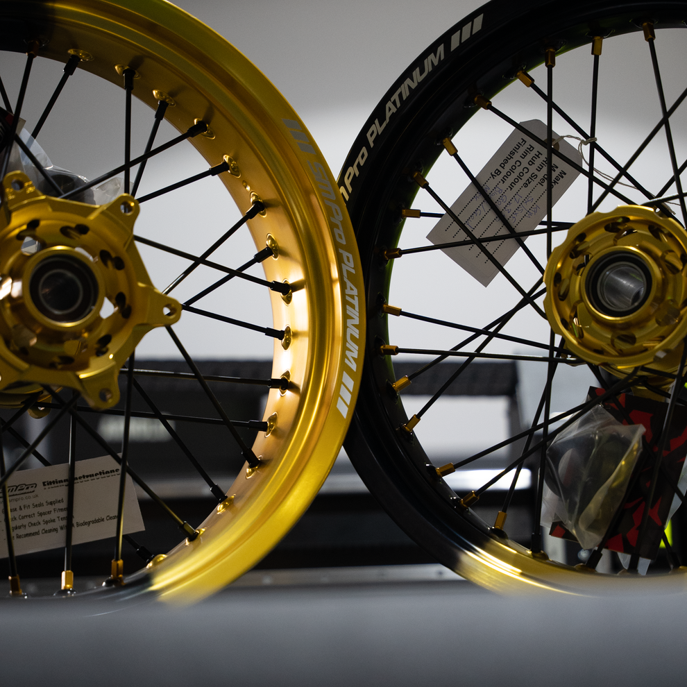 SMPRO Gold/Black | 50/50 - Supermoto Wheelset