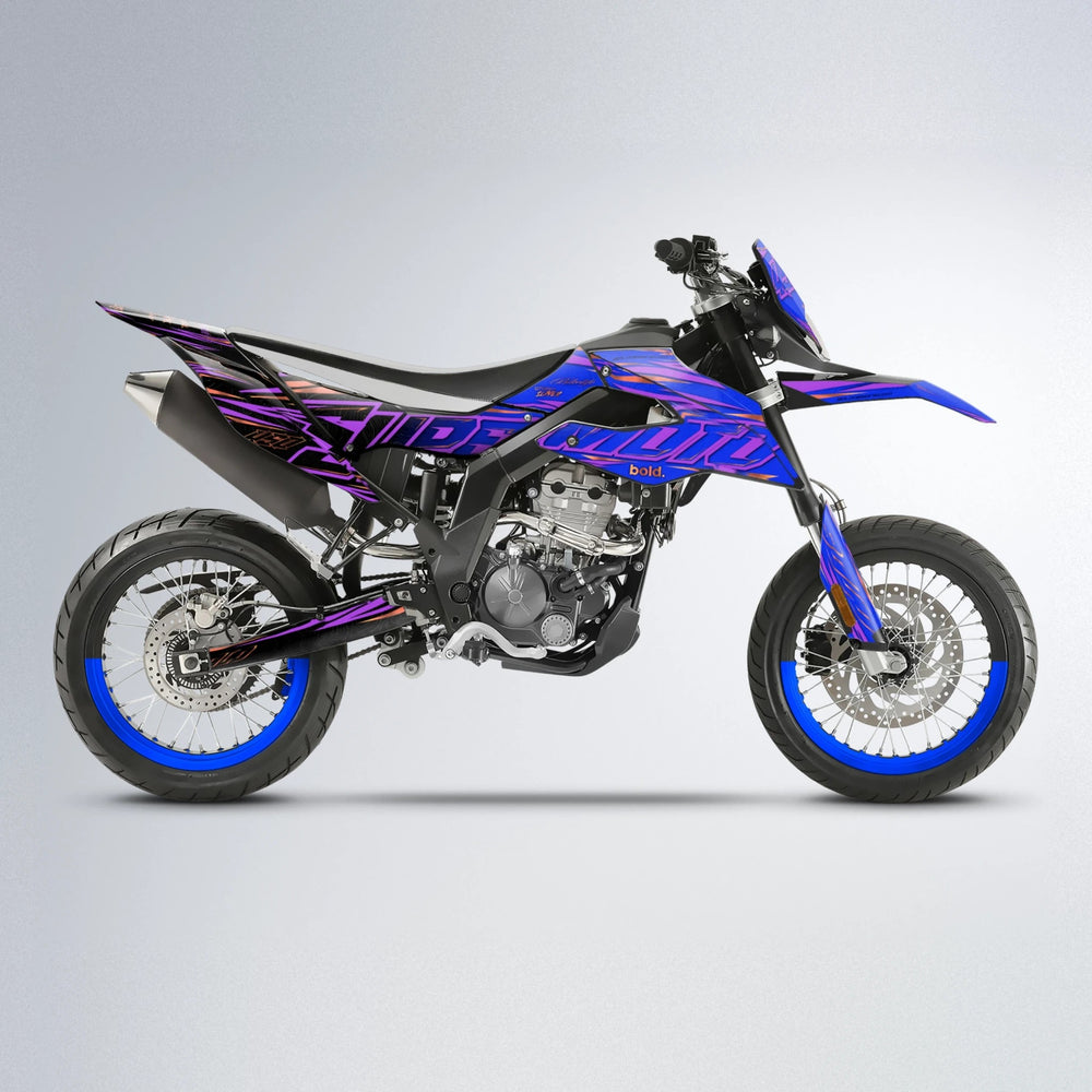 VELOCITY Aprilia SX 125 supermoto graphics kit in Blue