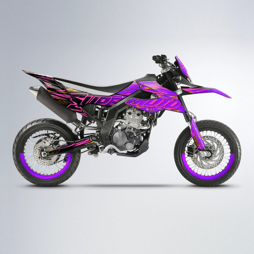 VELOCITY Aprilia SX 125 supermoto graphics kit in Custom Colour