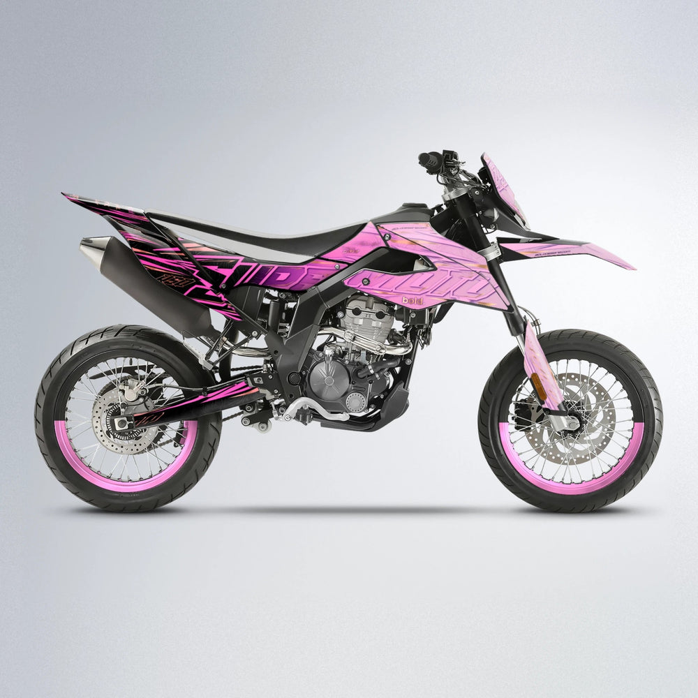 VELOCITY Aprilia SX 125 supermoto graphics kit in Flamingo