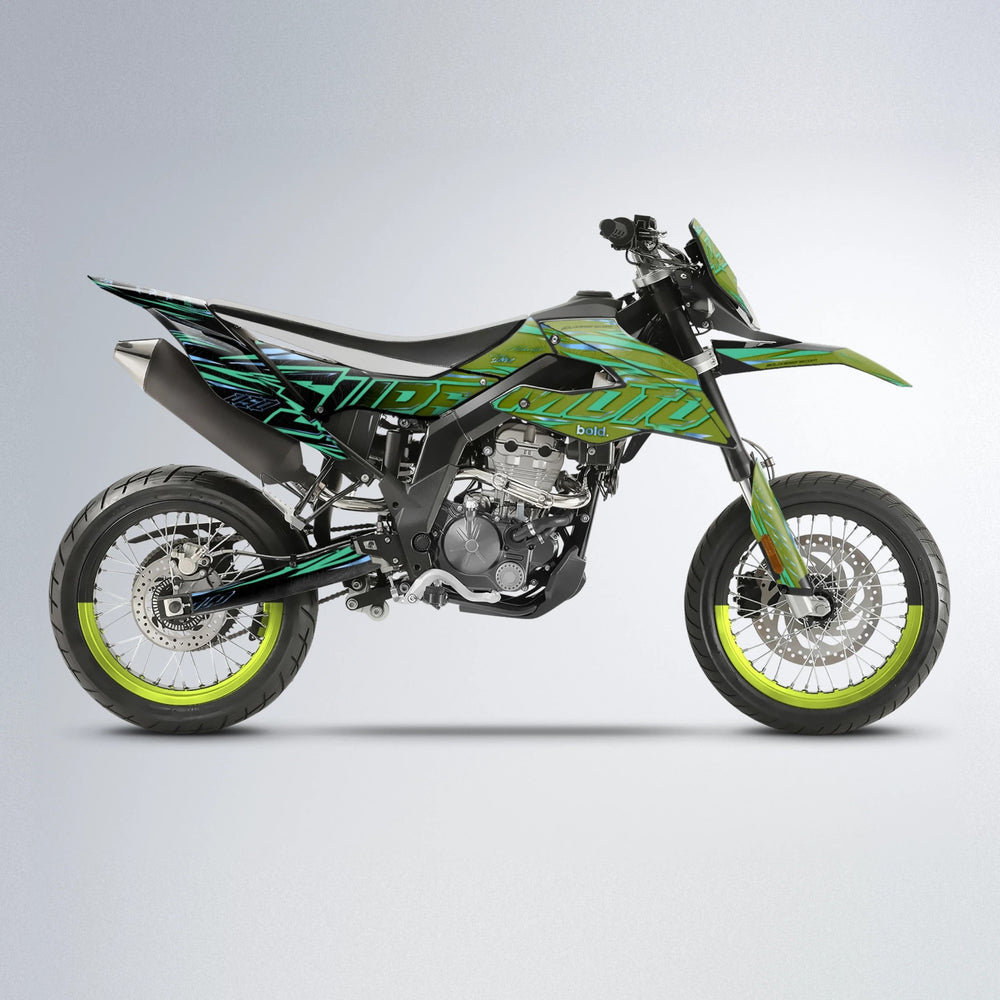 VELOCITY Aprilia SX 125 supermoto graphics kit in Olive