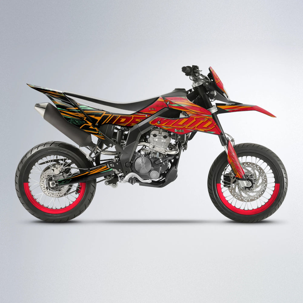 VELOCITY Aprilia SX 125 supermoto graphics kit in Red