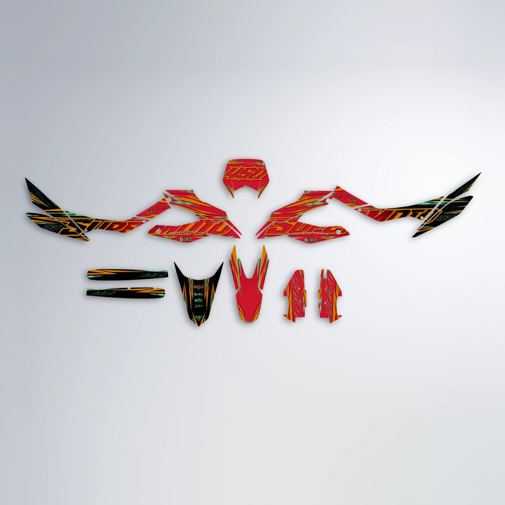 VELOCITY Aprilia SX 125 graphics kit parts layout in Red