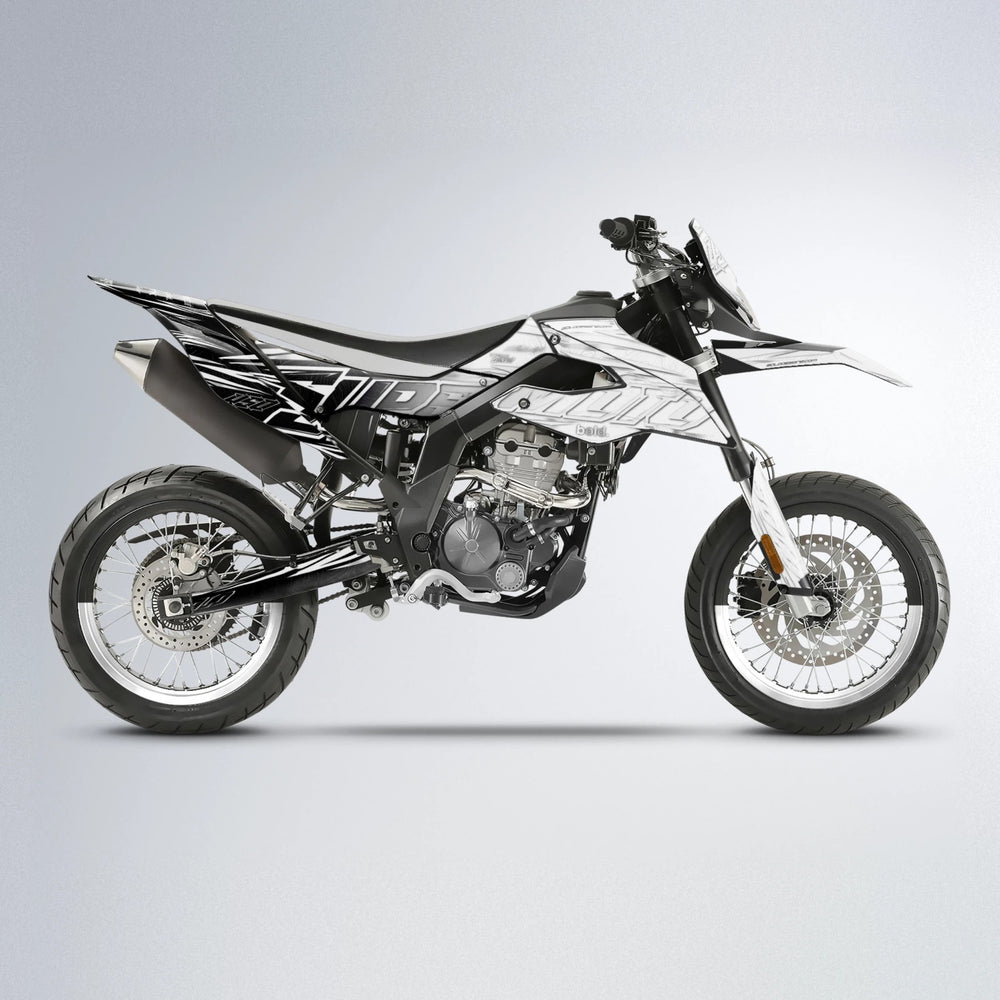 VELOCITY Aprilia SX 125 supermoto graphics kit in White