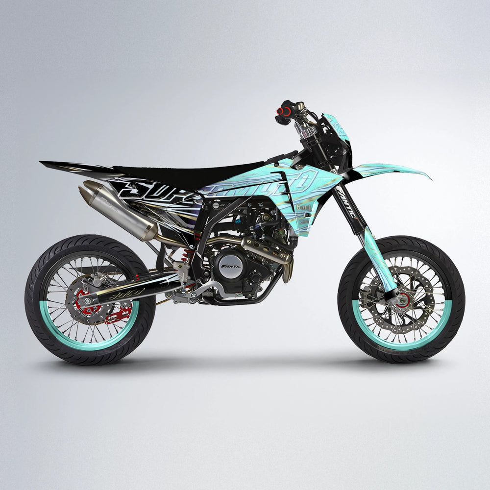 VELOCITY Fantic supermoto graphics kit in Mint