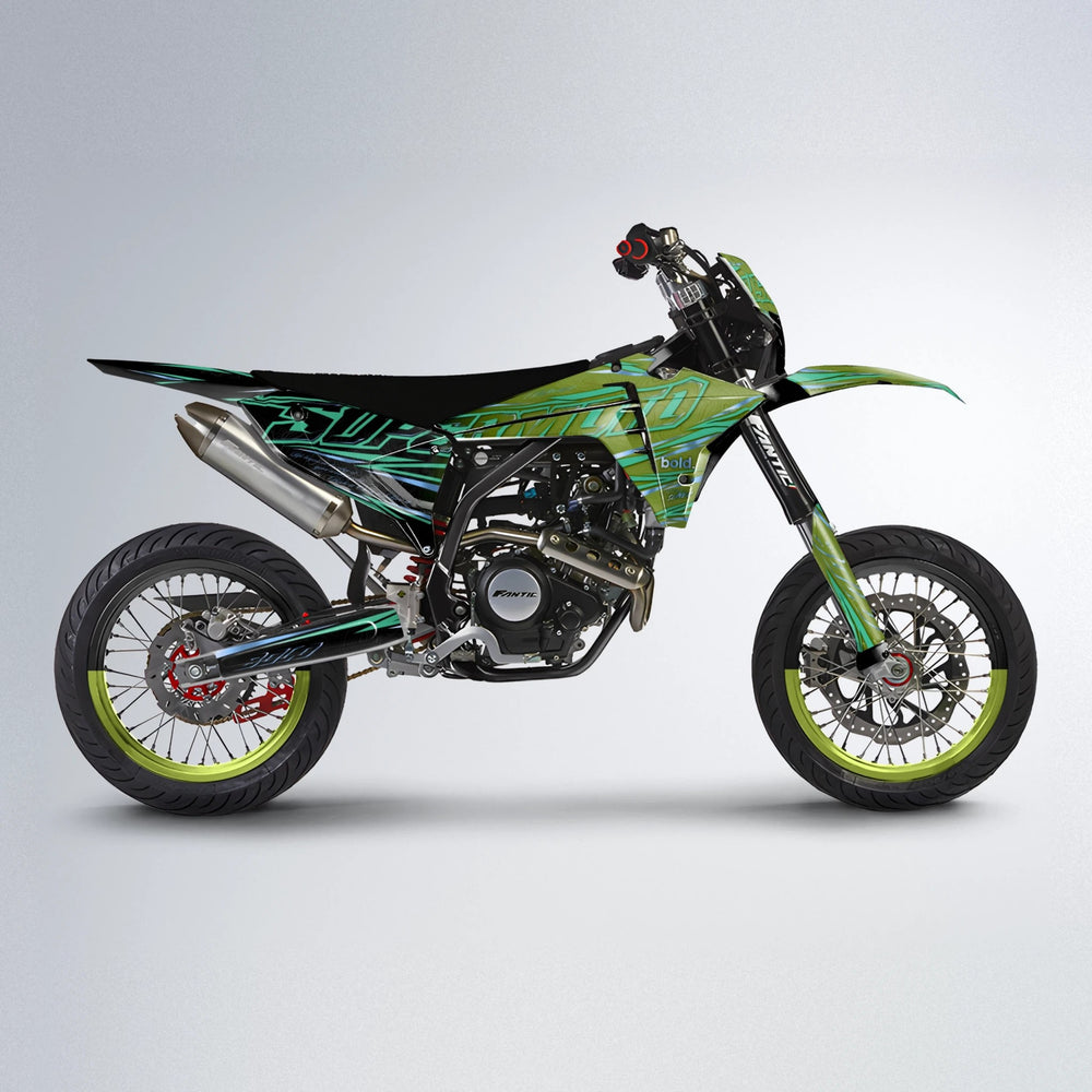 VELOCITY Fantic supermoto graphics kit in Olive