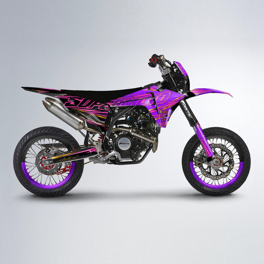 VELOCITY Fantic supermoto graphics kit in Purple