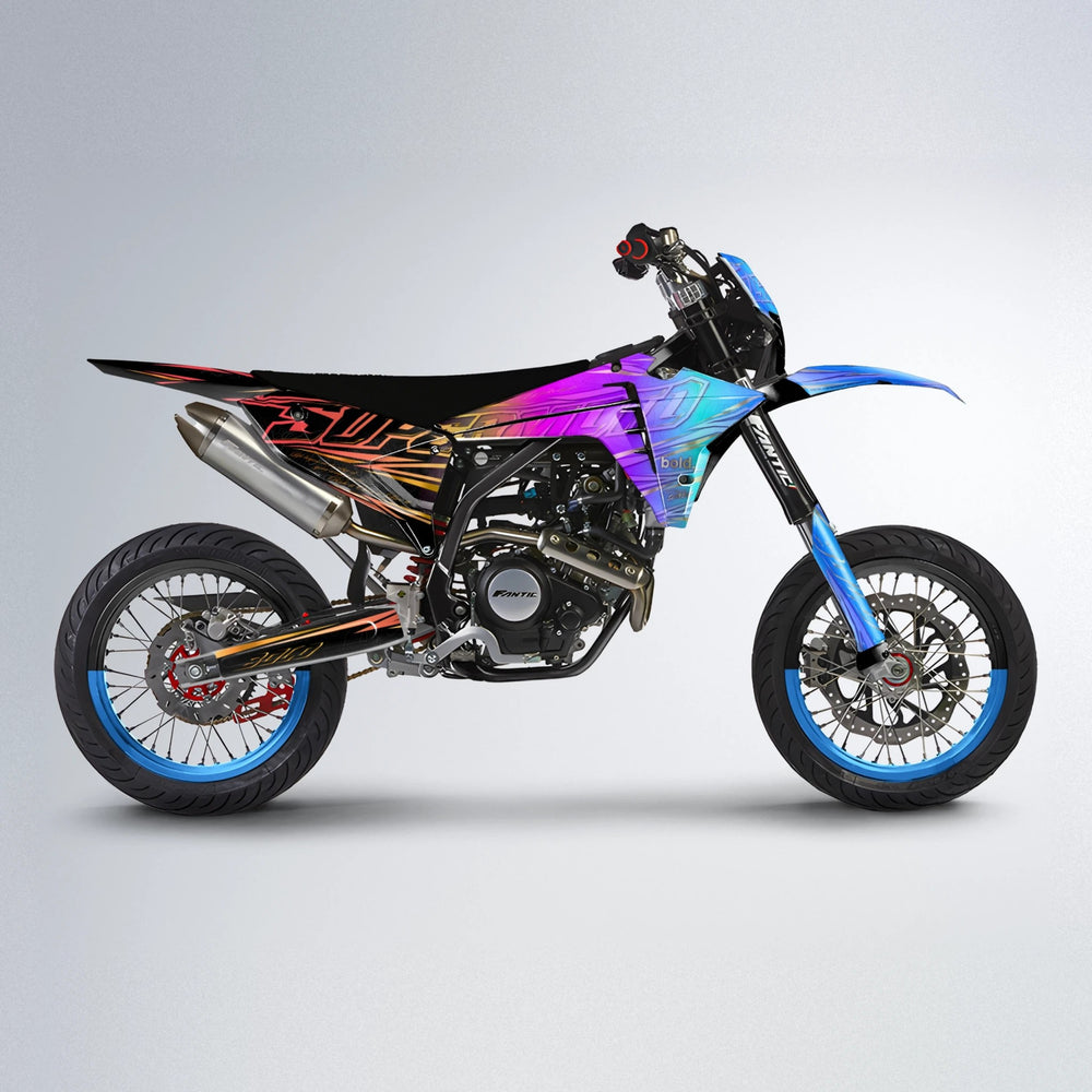 VELOCITY Fantic supermoto graphics kit in Sunset Fade