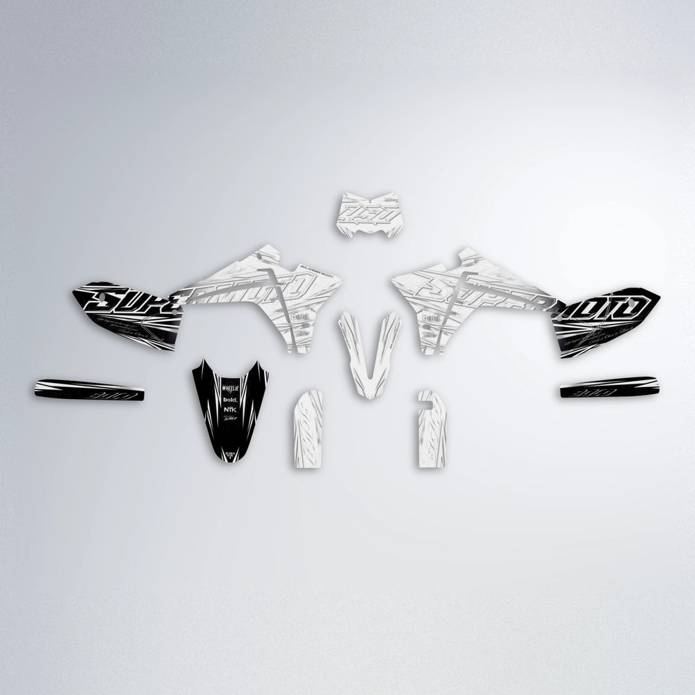 VELOCITY Fantic graphics kit parts layout in White