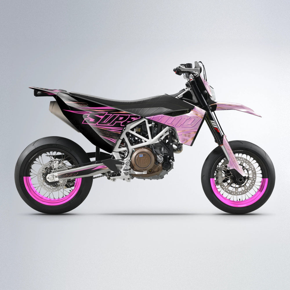 VELOCITY Husqvarna 701 supermoto graphics kit in Flamingo