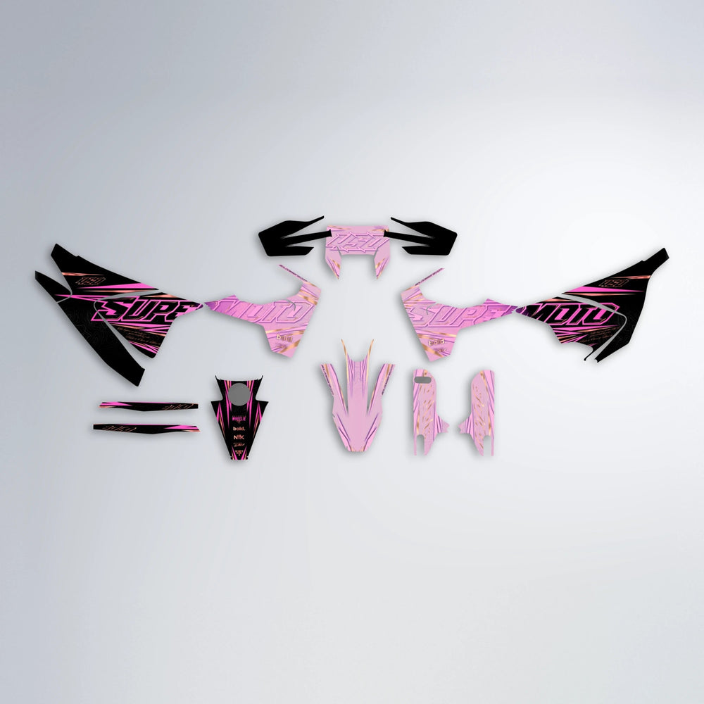VELOCITY Husqvarna 701 graphics kit parts layout in Flamingo