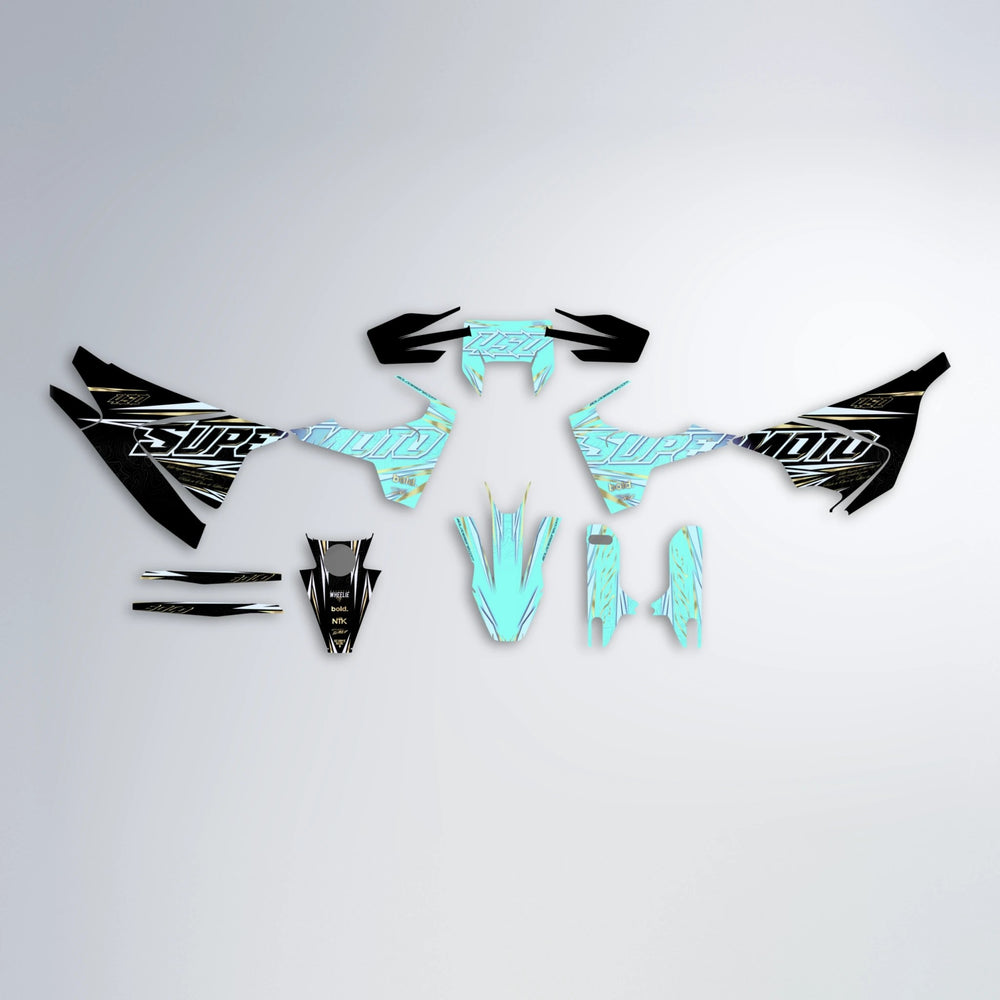 VELOCITY Husqvarna 701 graphics kit parts layout in Mint
