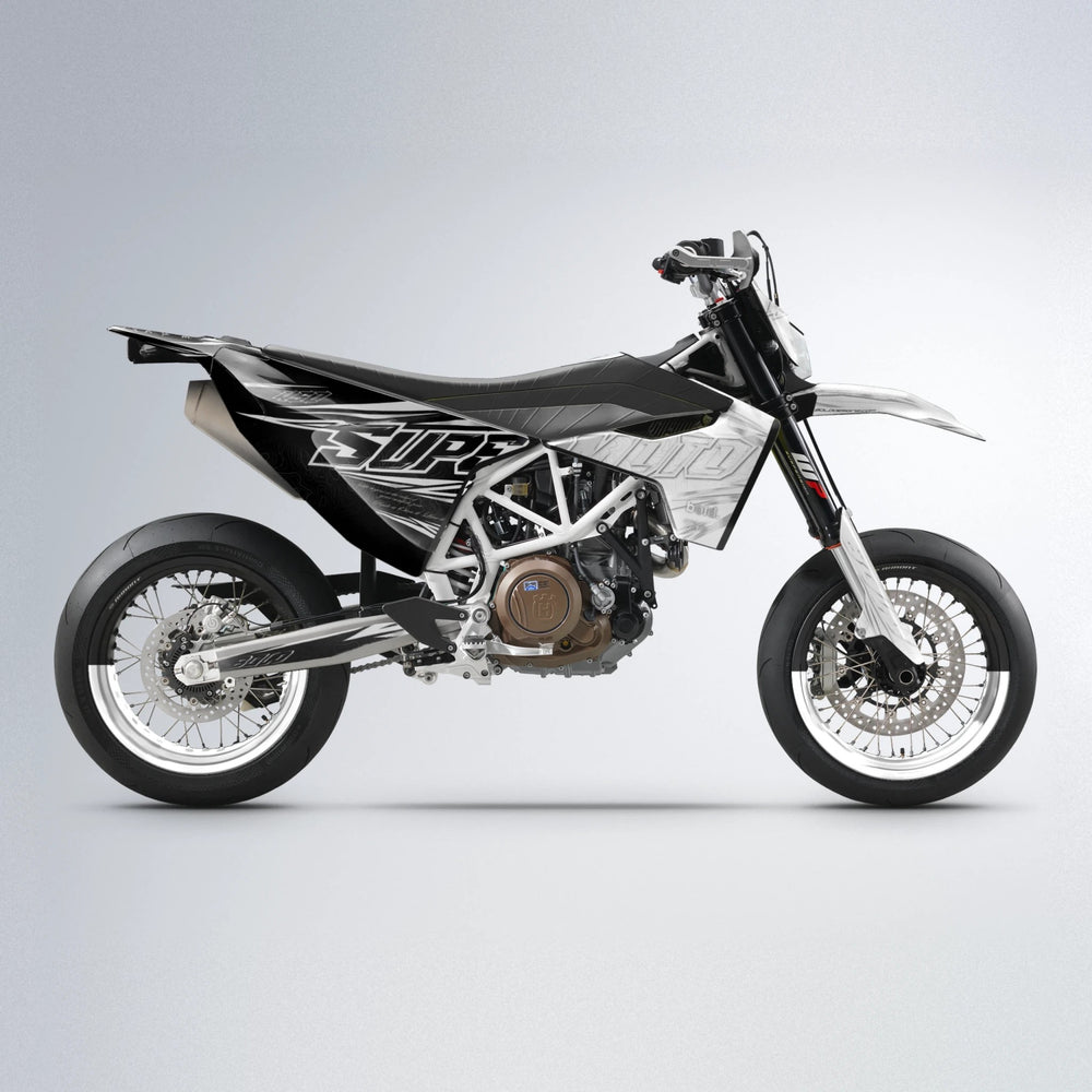 VELOCITY Husqvarna 701 supermoto graphics kit in White