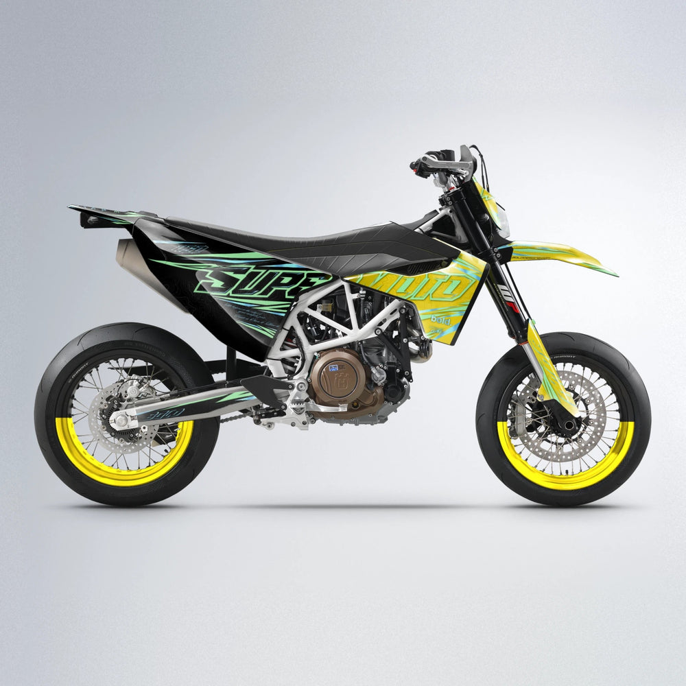 VELOCITY Husqvarna 701 supermoto graphics kit in Yellow