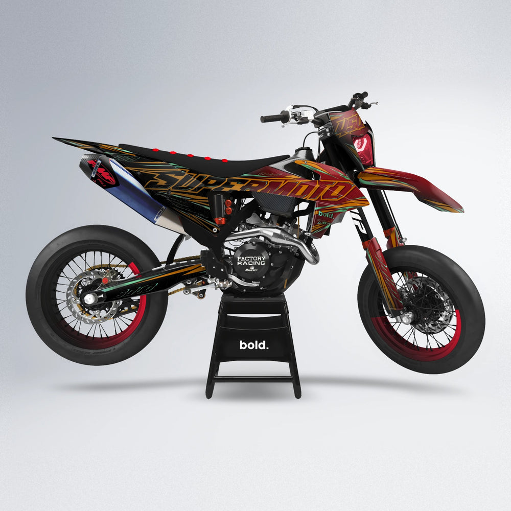 VELOCITY supermoto graphics kit in Black & Red