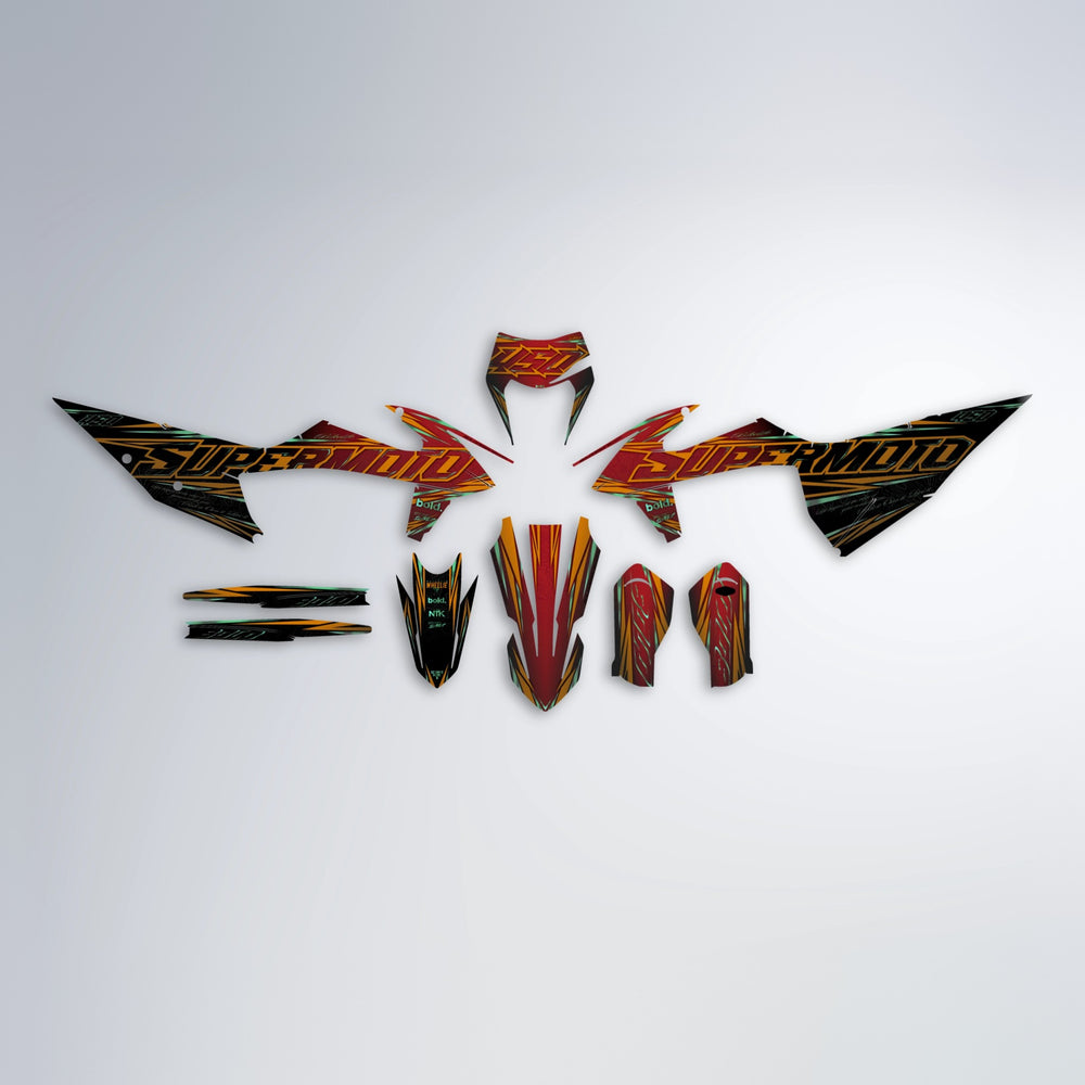 VELOCITY graphics kit parts layout in Black & Red