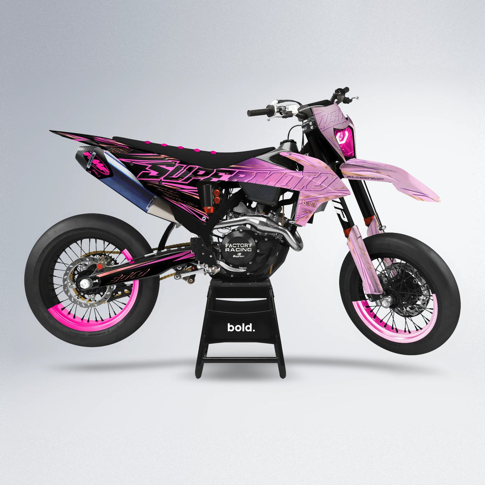 VELOCITY supermoto graphics kit in Flamingo