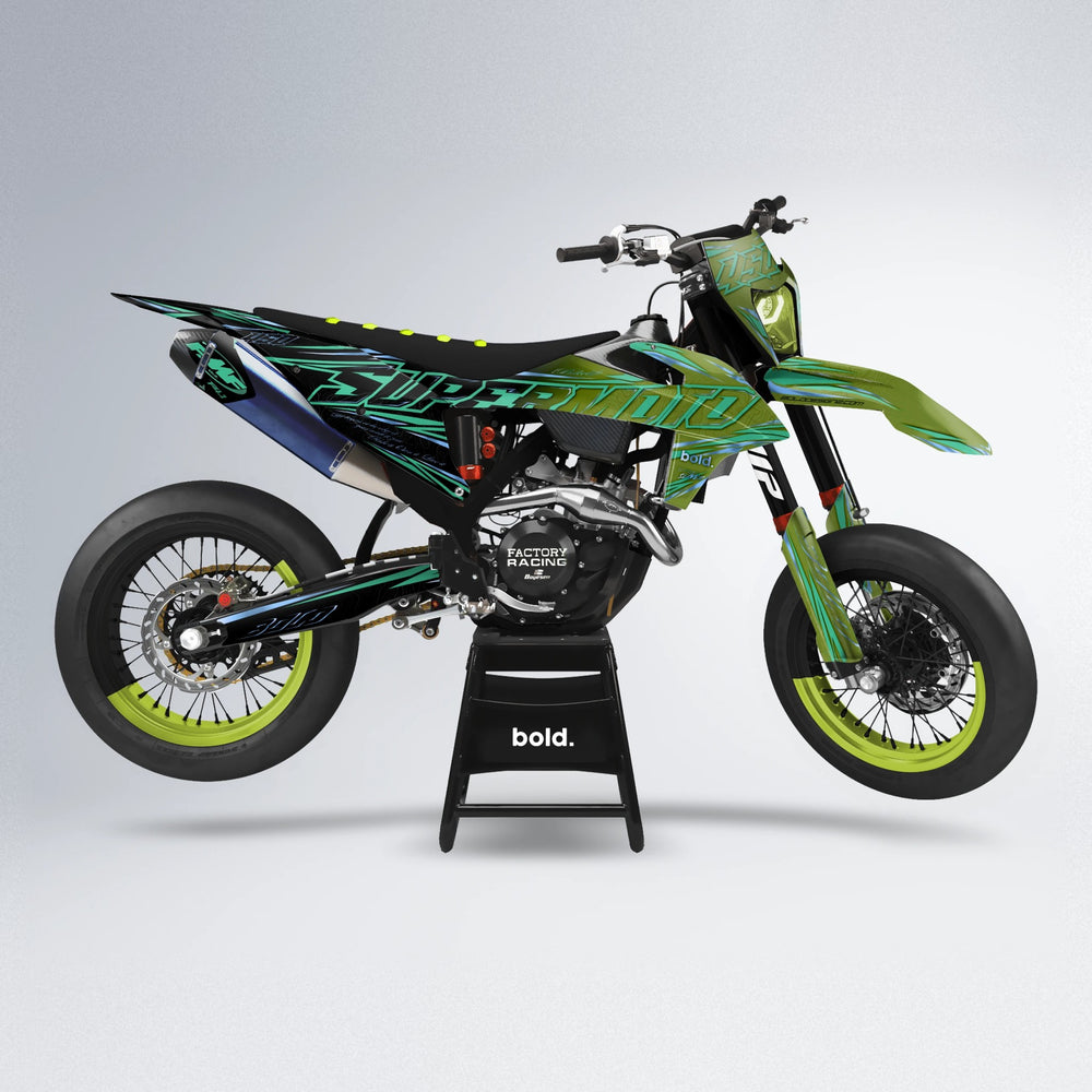 VELOCITY supermoto graphics kit in Olive