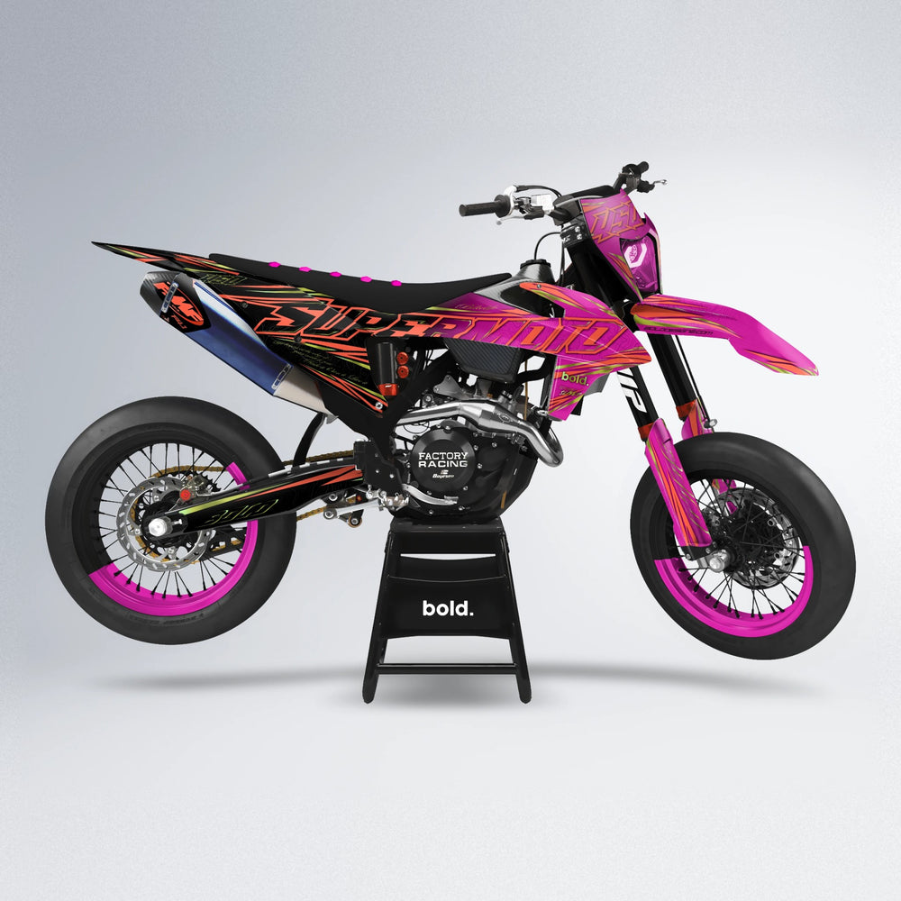 VELOCITY supermoto graphics kit in Pink