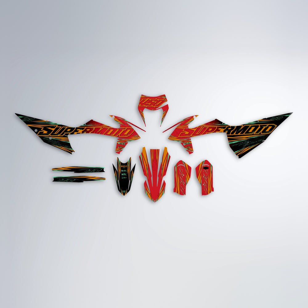 VELOCITY graphics kit parts layout in Red