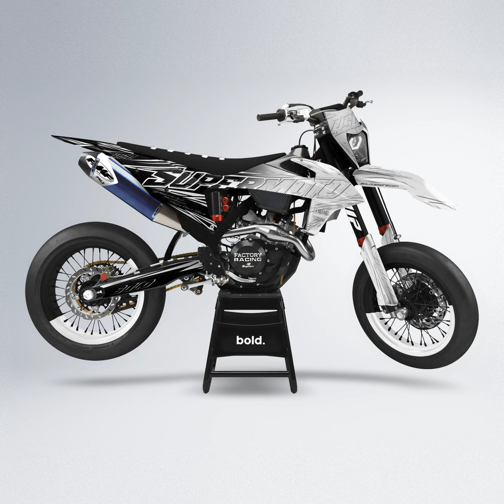 VELOCITY supermoto graphics kit in White