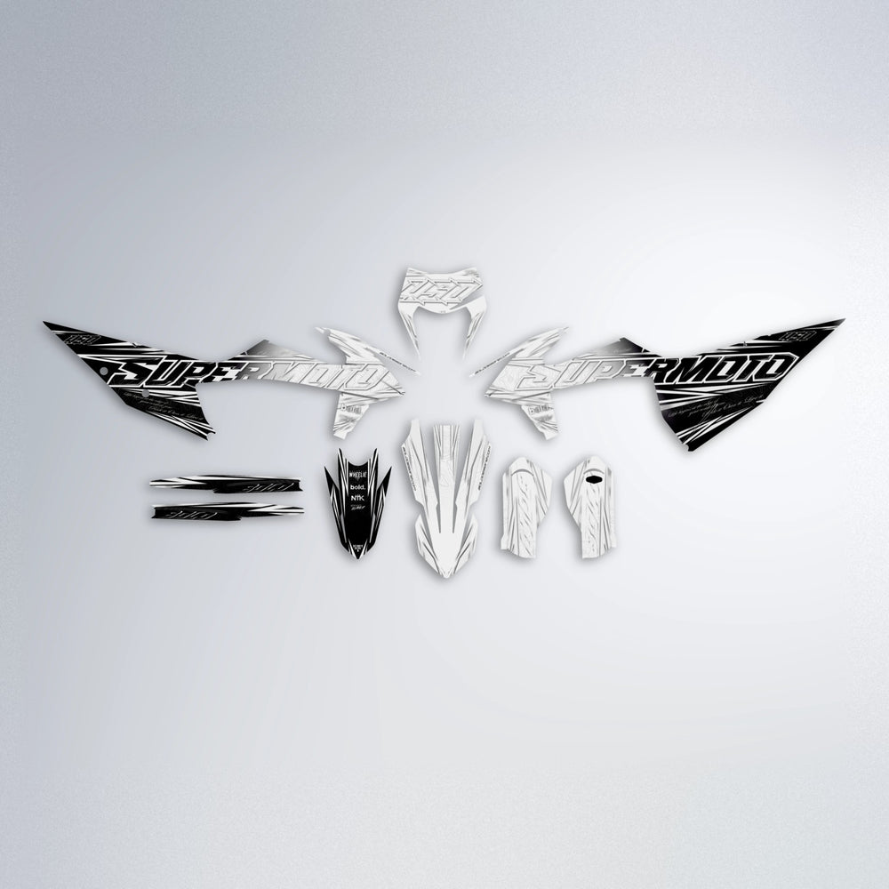 VELOCITY graphics kit parts layout in White