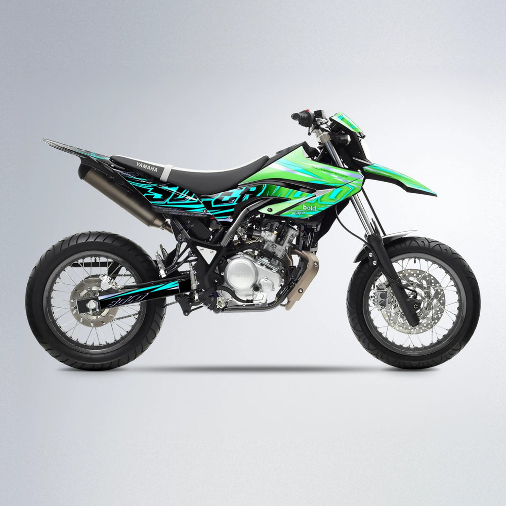 VELOCITY Yamaha WR 125X supermoto graphics kit in Green