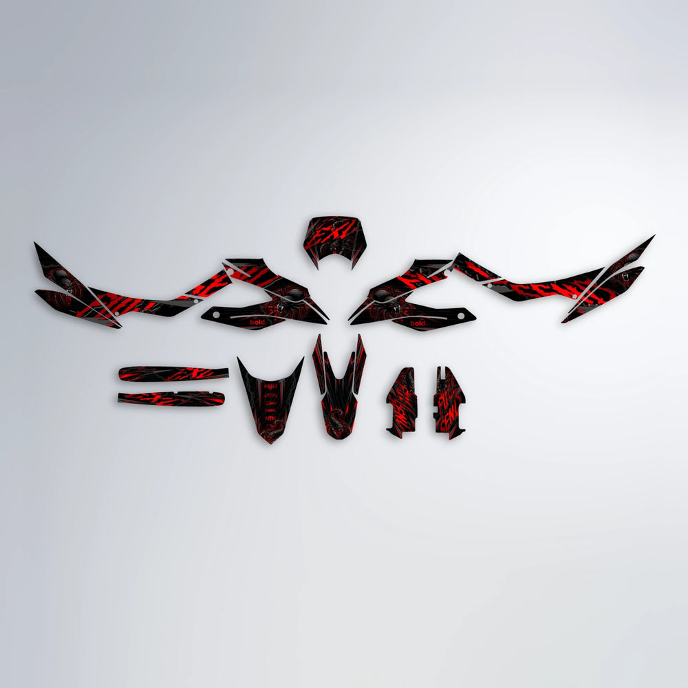 VENOM Aprilia SX 125 graphics kit parts layout in Custom Colour