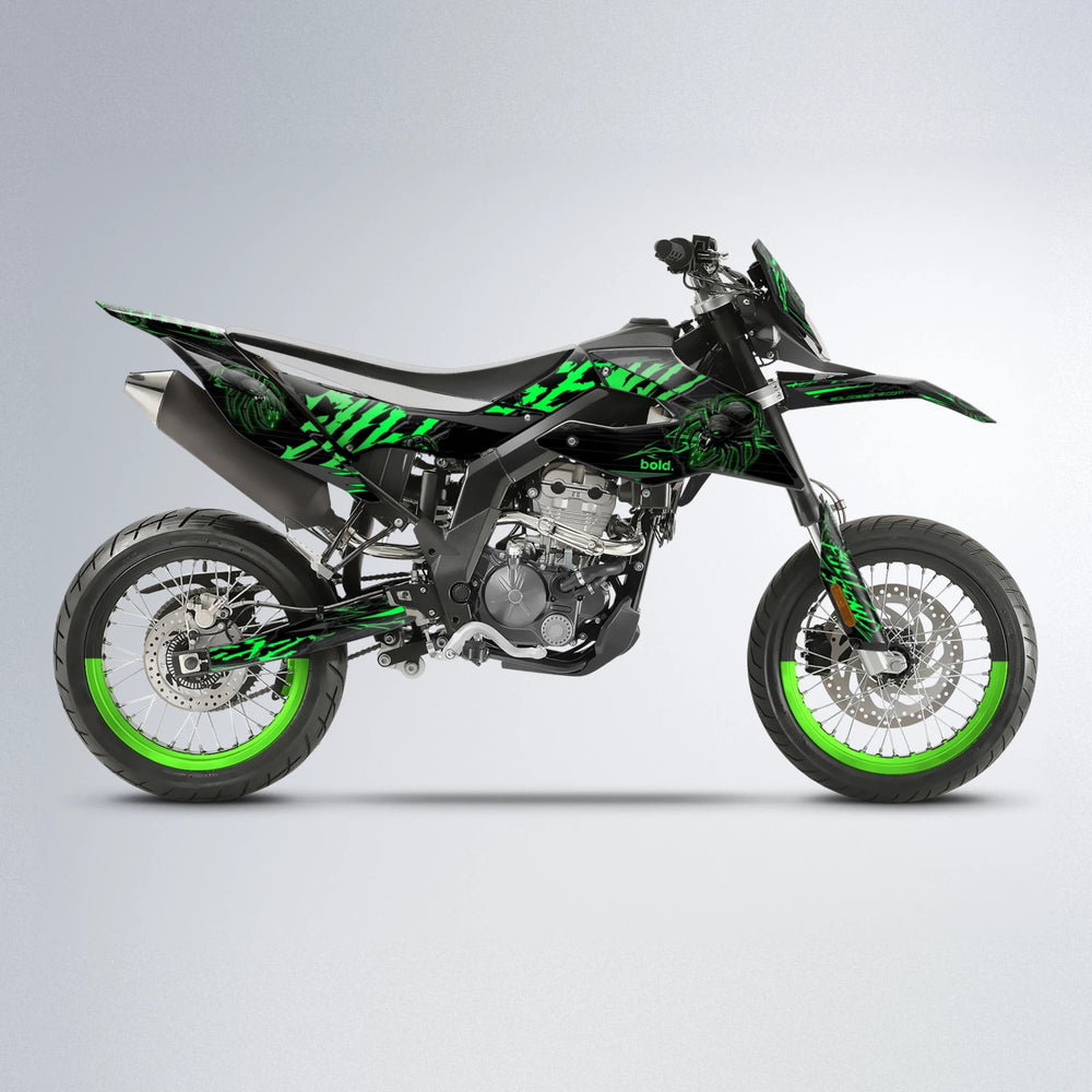 VENOM Aprilia SX 125 supermoto graphics kit in Green