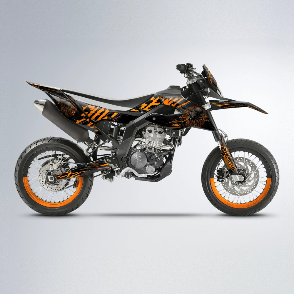 VENOM Aprilia SX 125 supermoto graphics kit in Orange
