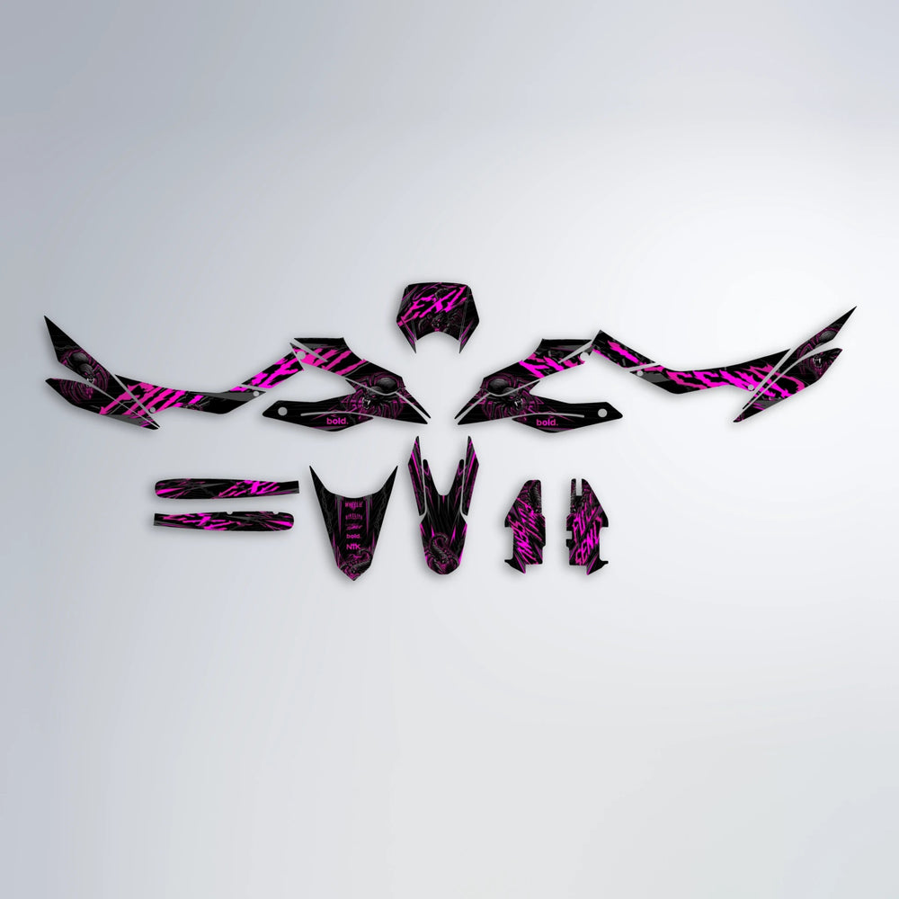 VENOM Aprilia SX 125 graphics kit parts layout in Pink